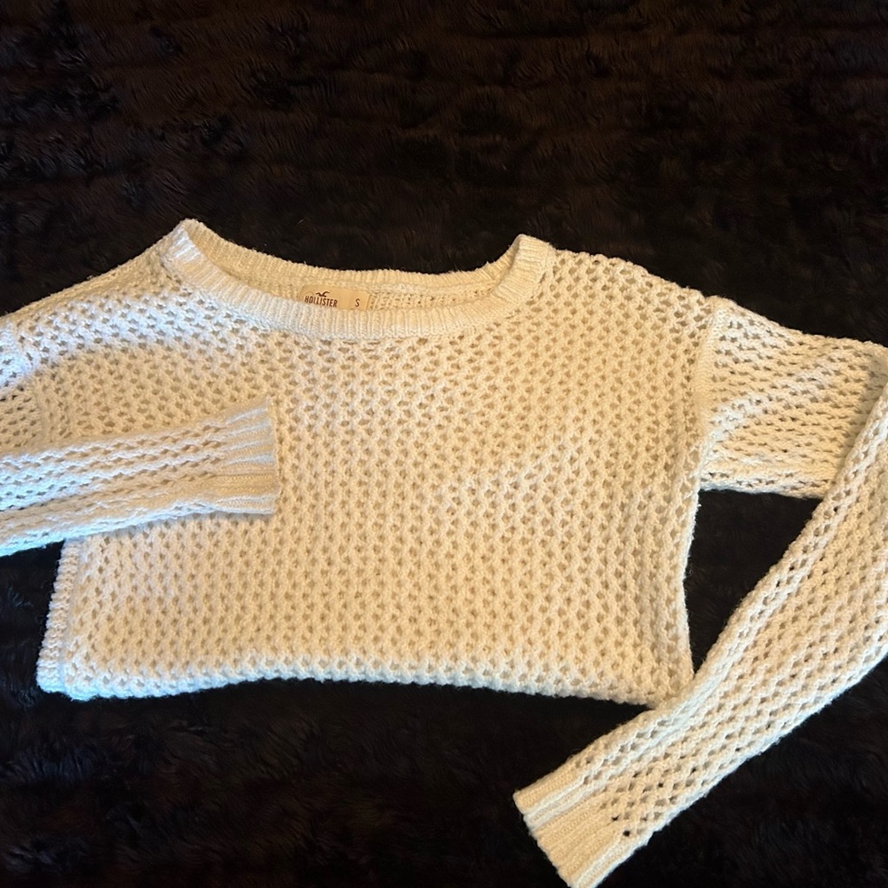 Hollister white sweater